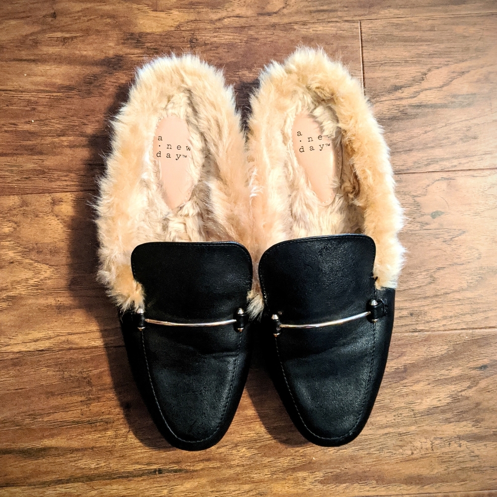 Faux Fur-Lined Mules *a new day*